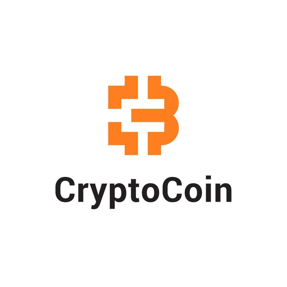 bitcoin crypto devise pièce de monnaie jeton btc logo vecteur