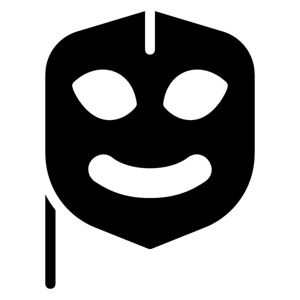 content masque glyphe icône vecteur