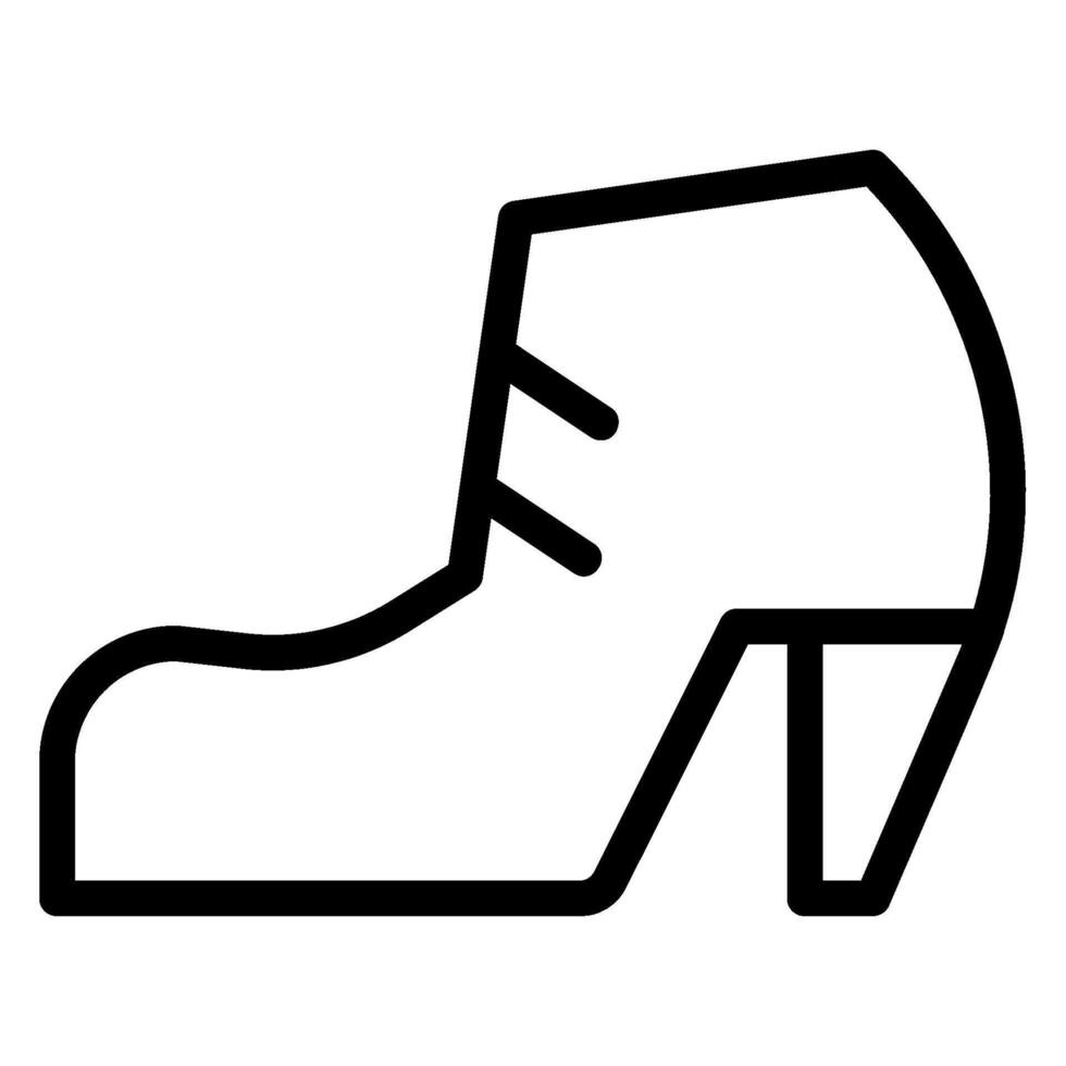 icône de ligne de bottes vecteur