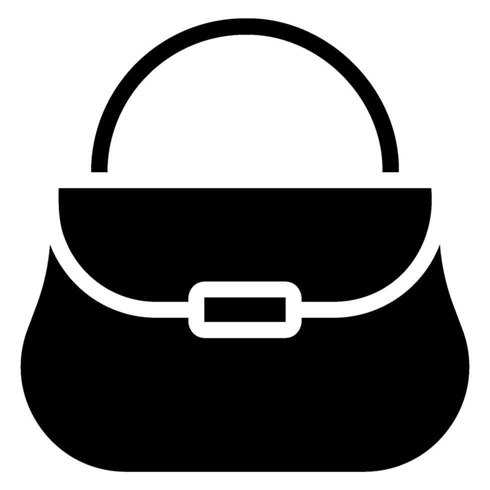 icône de glyphe de sac à main vecteur