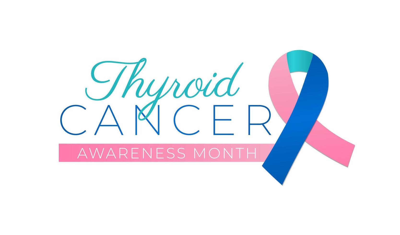 thyroïde cancer conscience mois isolé logo icône signe vecteur