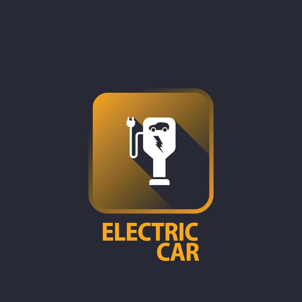 électrique voiture, solaire énergie logo vecteur
