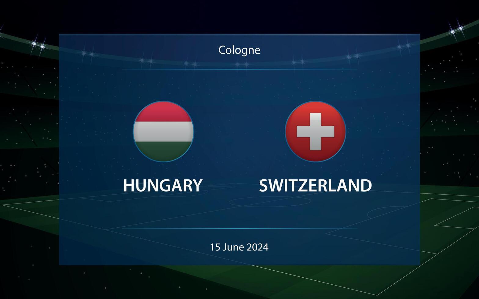 Hongrie contre Suisse. L'Europe  Football tournoi 2024 vecteur