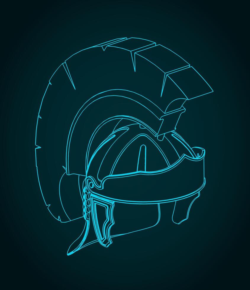 romain légionnaire casque isométrique plan vecteur