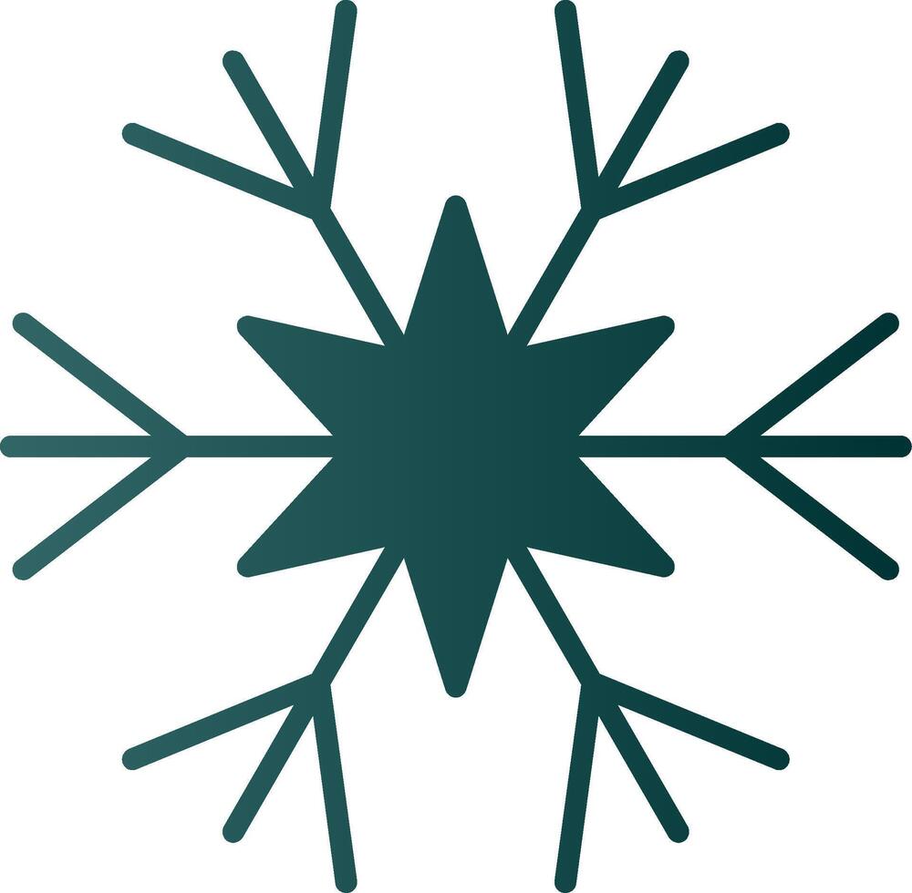 icône de dégradé de glyphe de flocon de neige vecteur