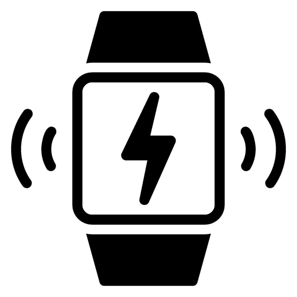 icône de glyphe de montre intelligente vecteur