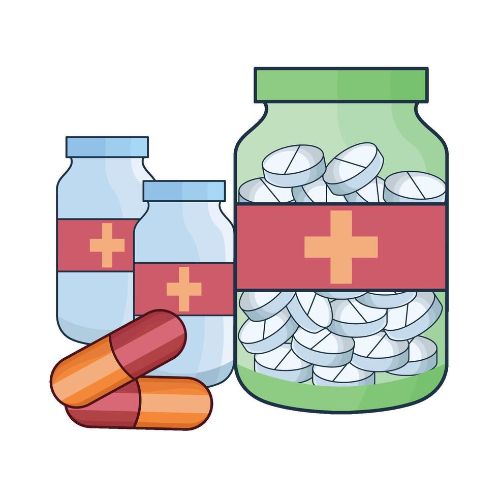 illustration de médicament bouteille vecteur