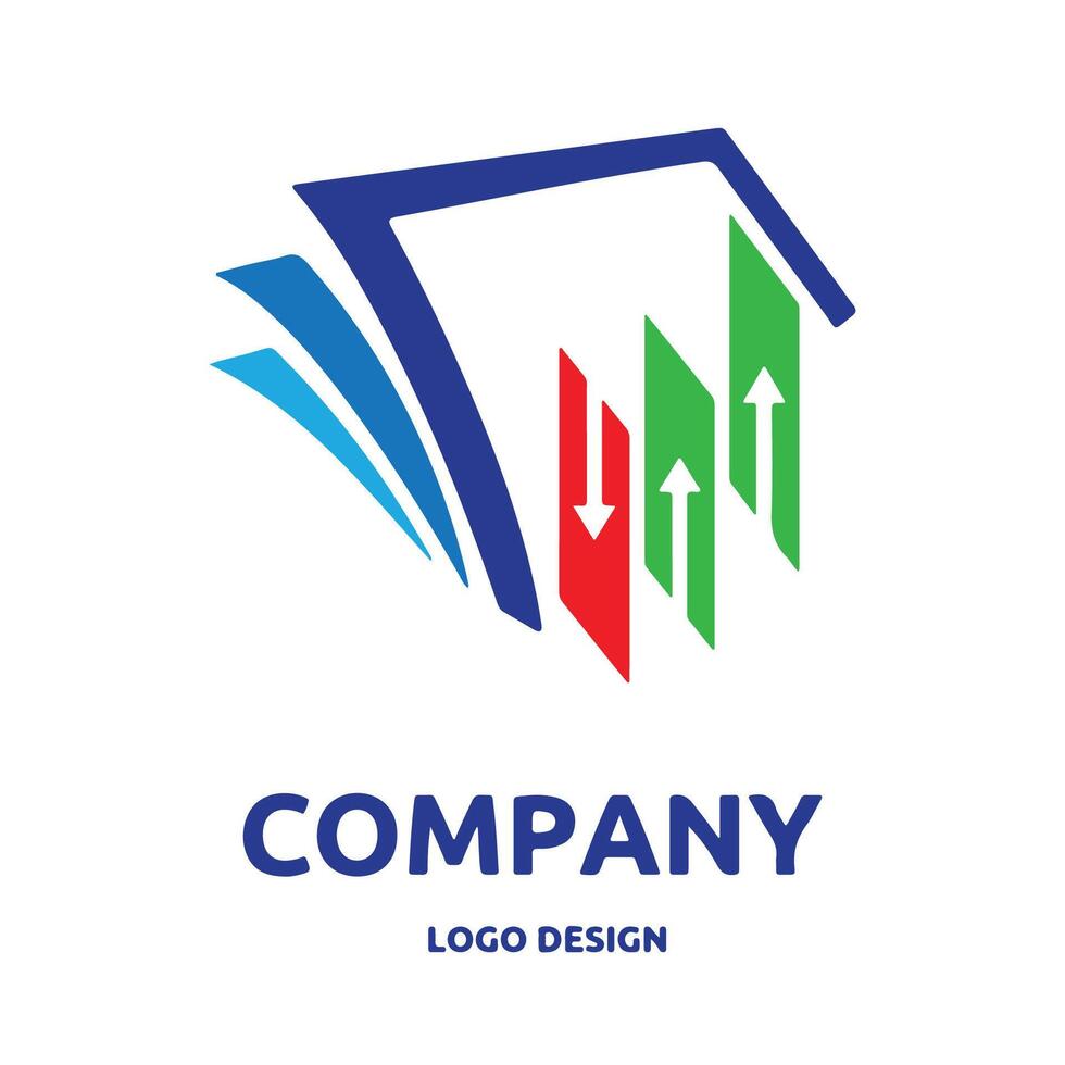 investissement et commerce logo conception pour graphique designer ou la toile développeur vecteur