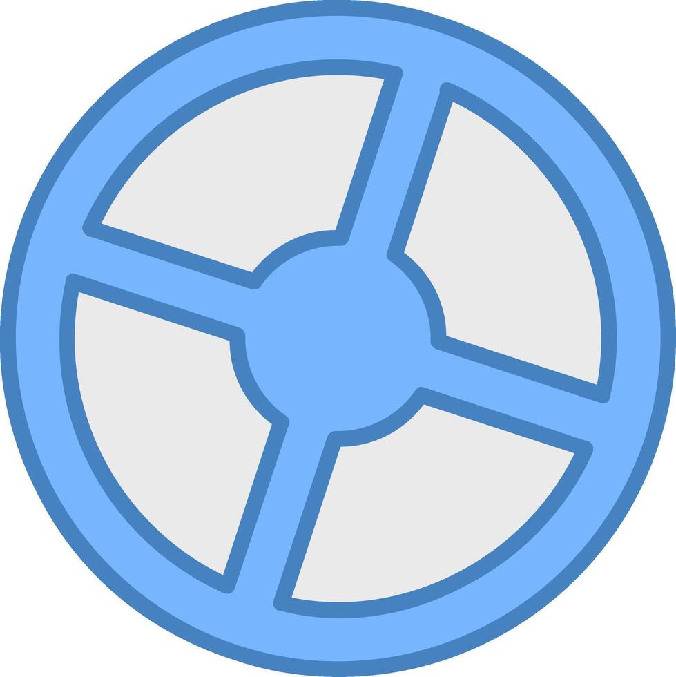 pilotage ligne rempli bleu icône vecteur