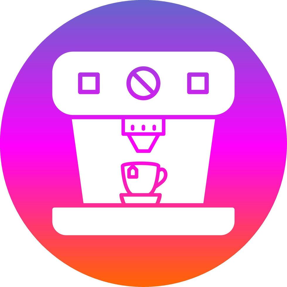 café machine glyphe pente cercle icône conception vecteur
