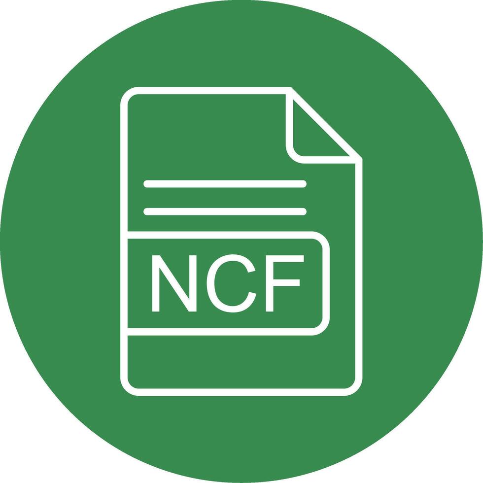 ncf fichier format multi Couleur cercle icône vecteur