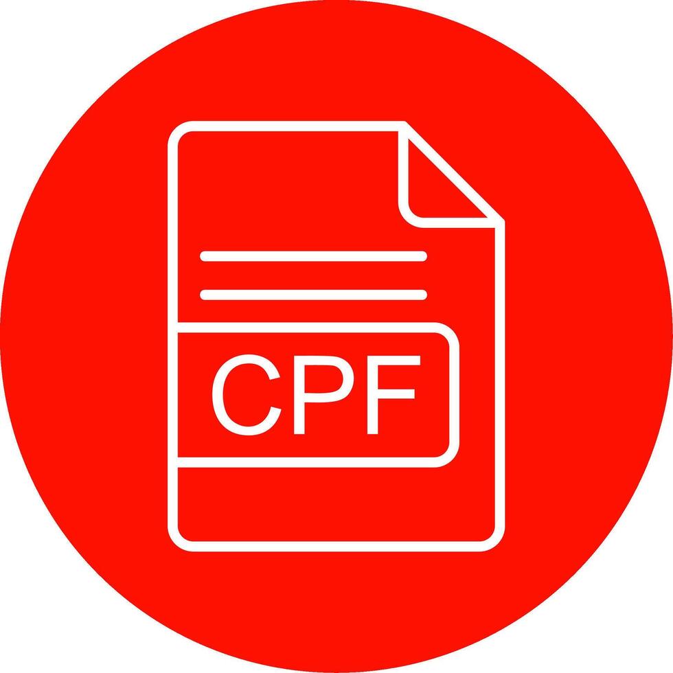 cpf fichier format multi Couleur cercle icône vecteur