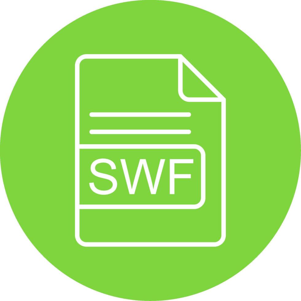 swf fichier format multi Couleur cercle icône vecteur