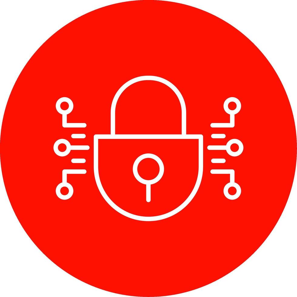 cyber Sécurité multi Couleur cercle icône vecteur