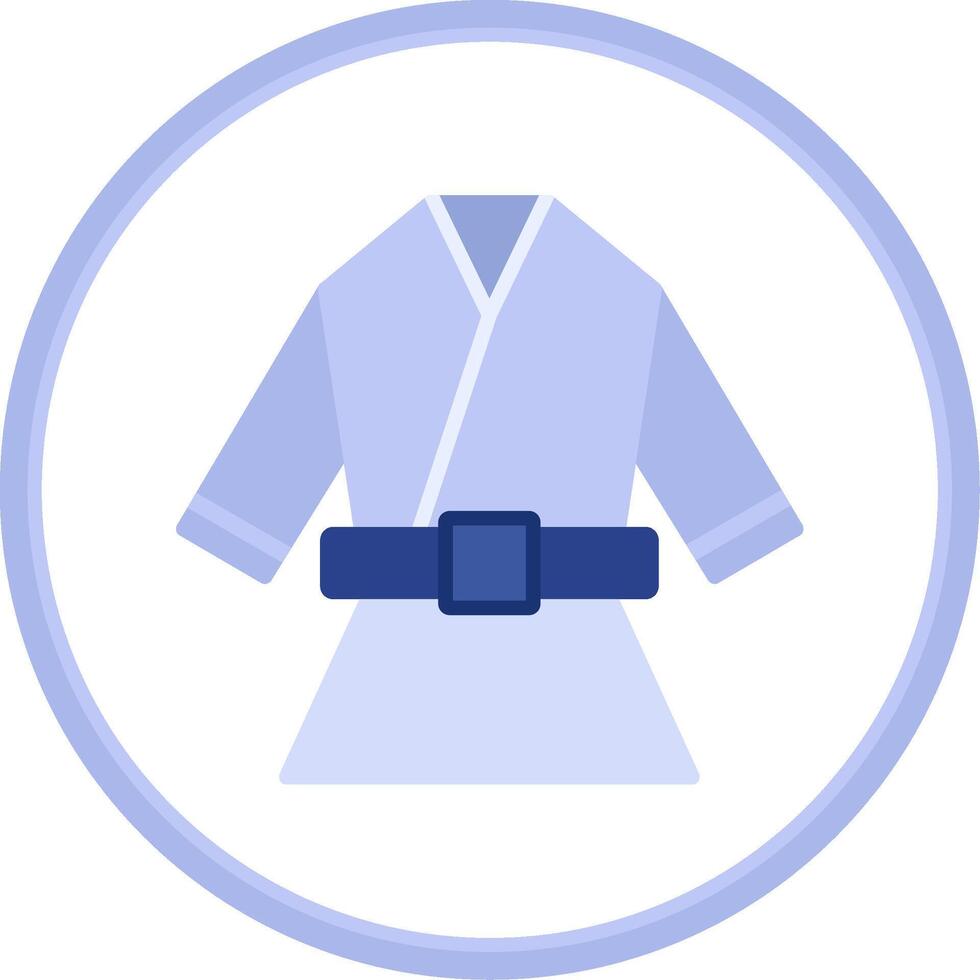 kimono plat cercle icône vecteur