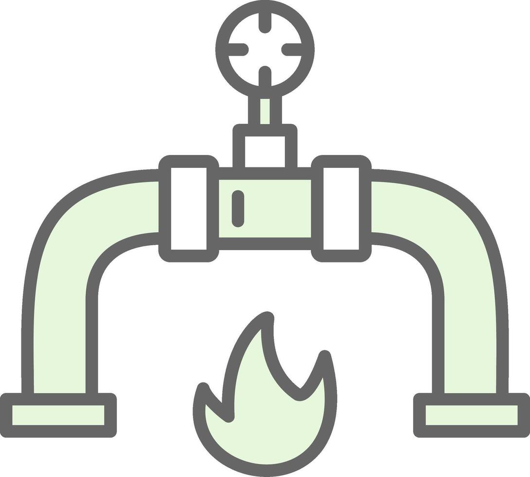 gaz pipeline cercle multi cercle fillay icône conception vecteur