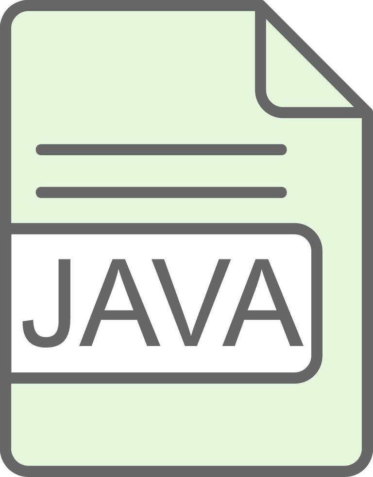 Java fichier format fillay icône conception vecteur