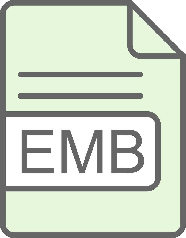 emb fichier format fillay icône conception vecteur