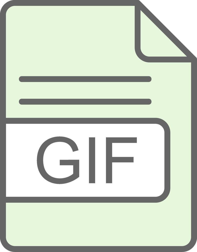 gif fichier format fillay icône conception vecteur