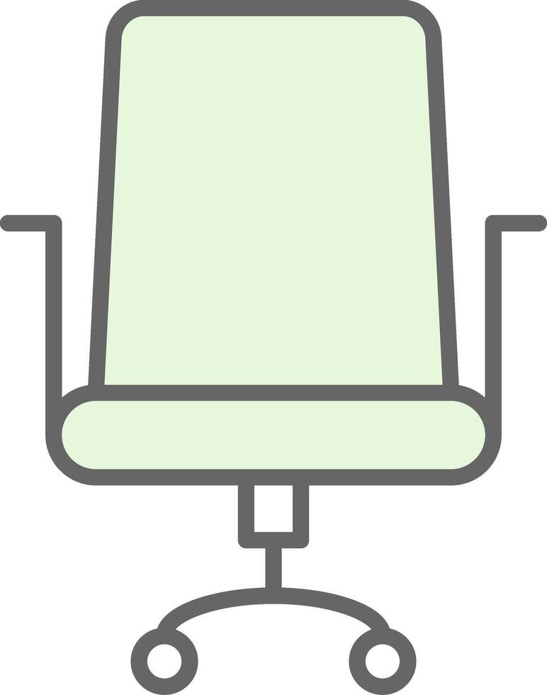Bureau chaise fillay icône conception vecteur