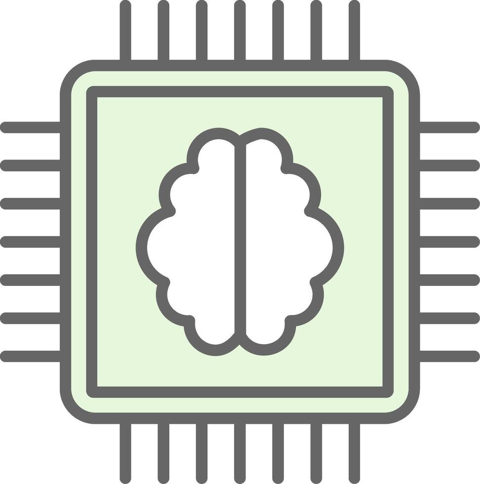 CPU fillay icône conception vecteur