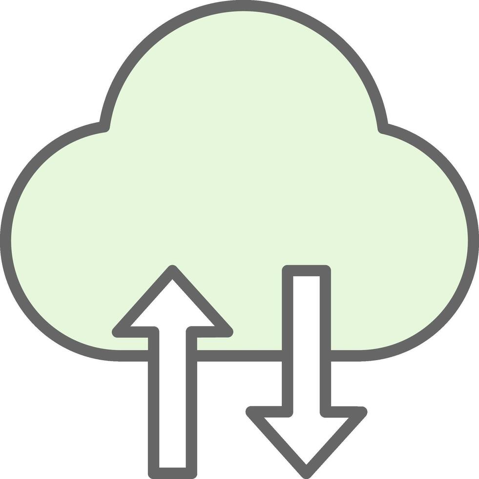 nuage Les données transfert fillay icône conception vecteur