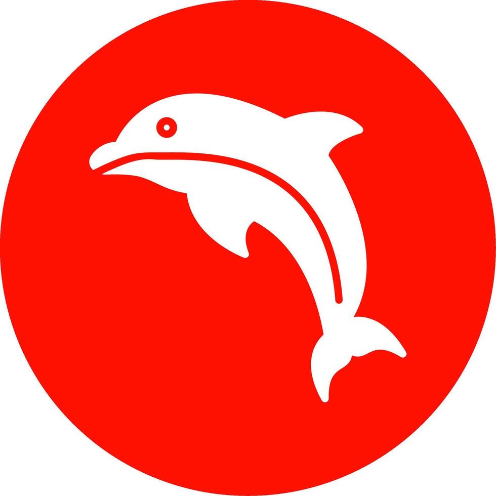 dauphin multi Couleur cercle icône vecteur