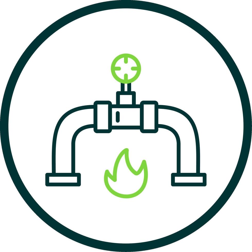 gaz pipeline cercle multi cercle ligne cercle icône conception vecteur