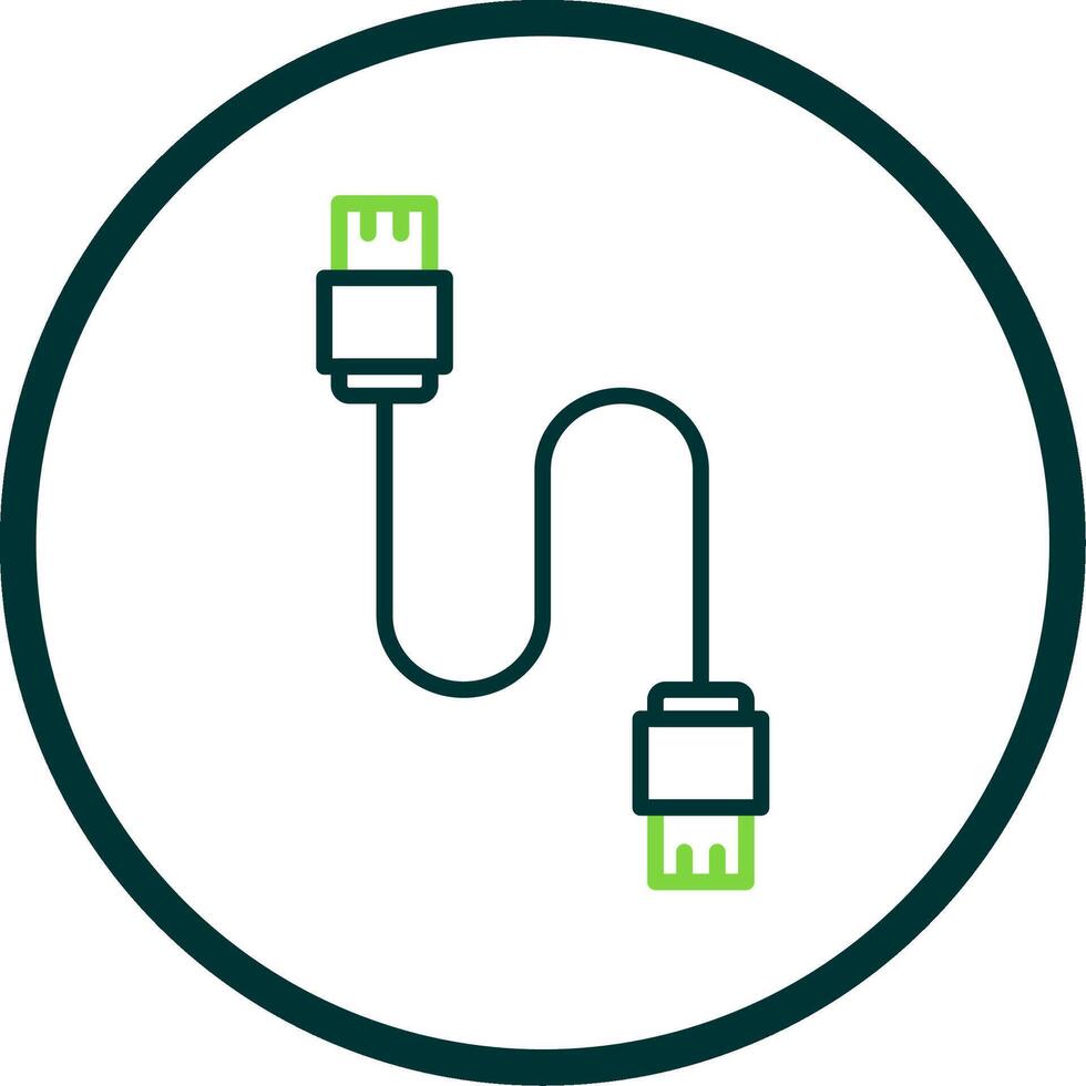 base de données câble ligne cercle icône conception vecteur
