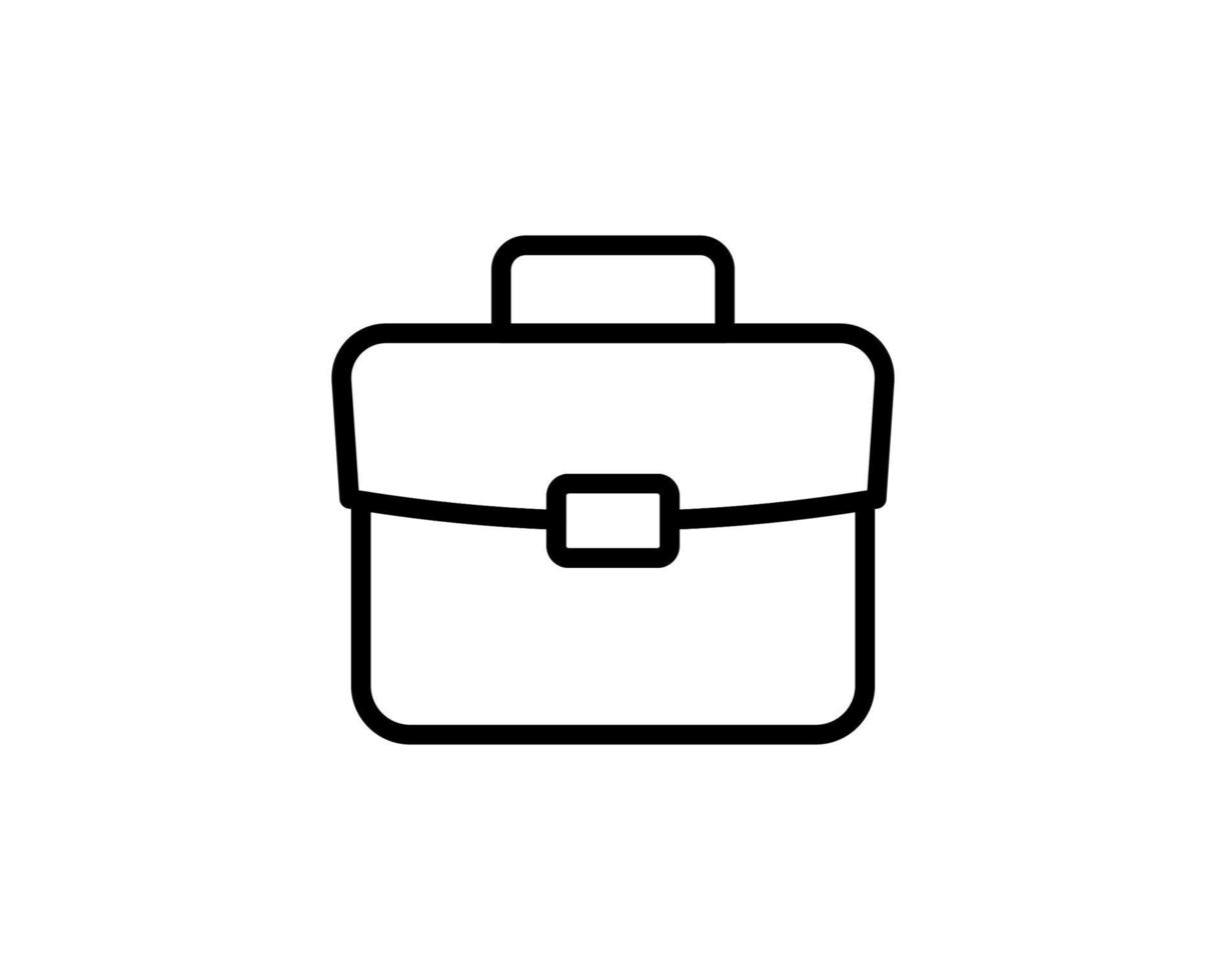 icône de vecteur de portefeuille isolé sur blanc dans un style plat. symbole de cas. illustration de mallette