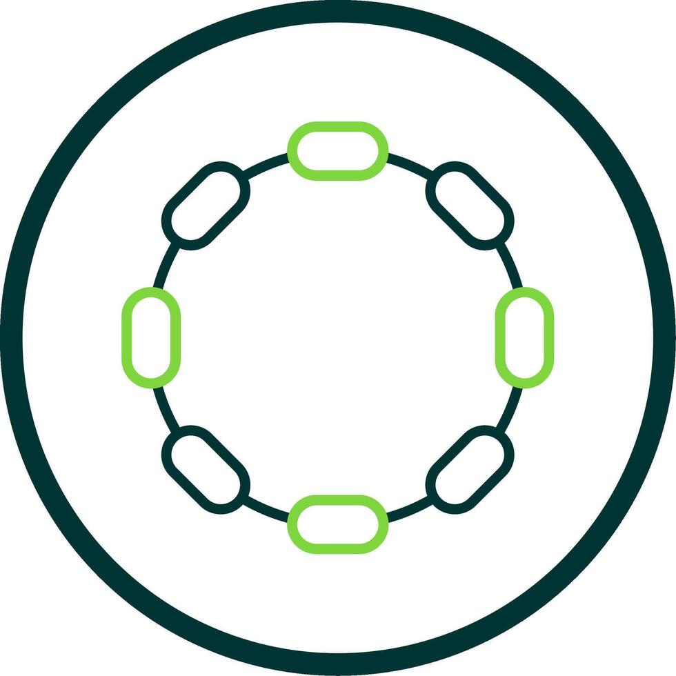 chaîne ligne cercle icône conception vecteur