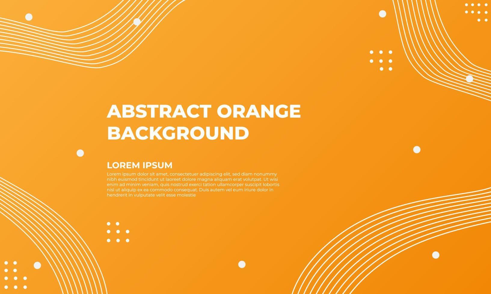 conception de fond géométrique plat orange abstrait vecteur