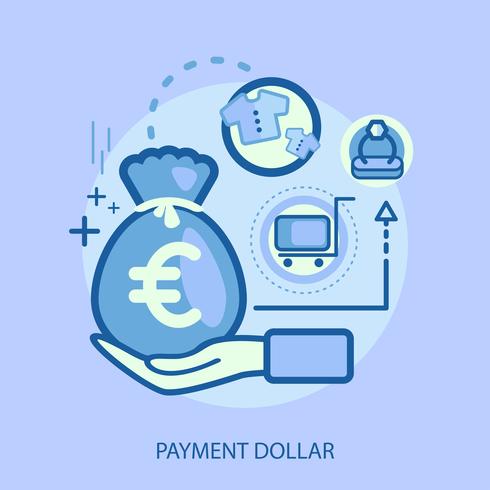 Paiement Dollar Conceptuel illustration Design vecteur