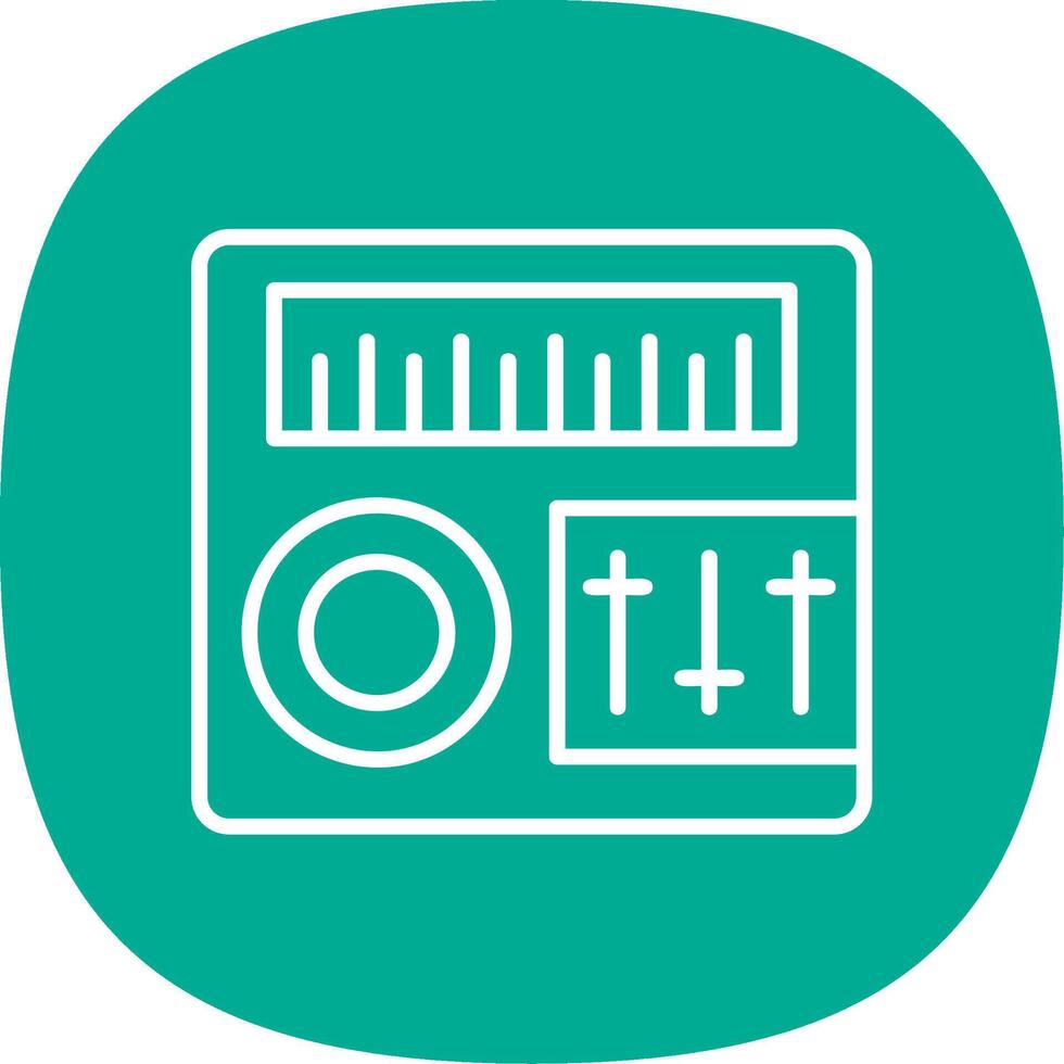 du son mixer ligne courbe icône conception vecteur