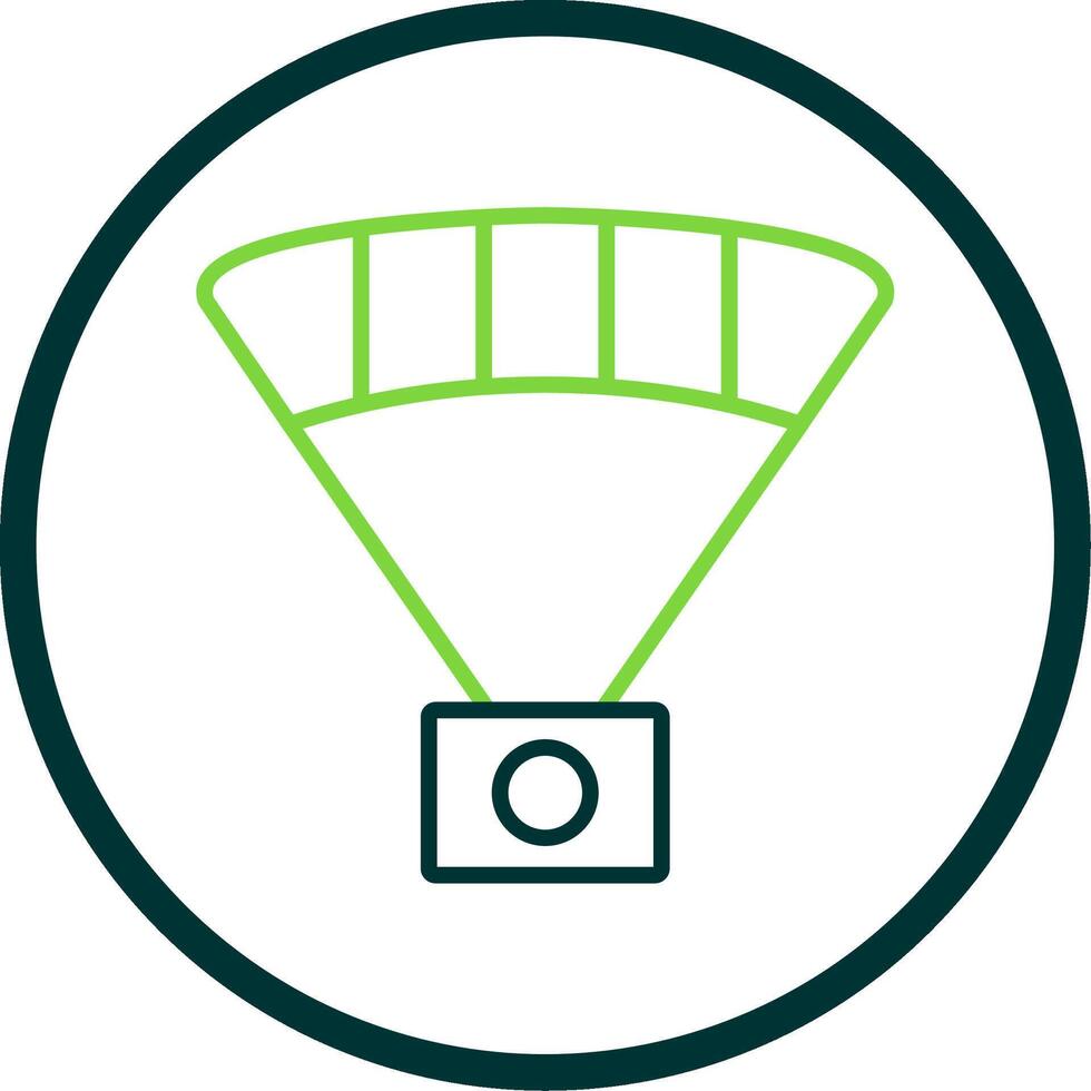 parapente ligne cercle icône conception vecteur