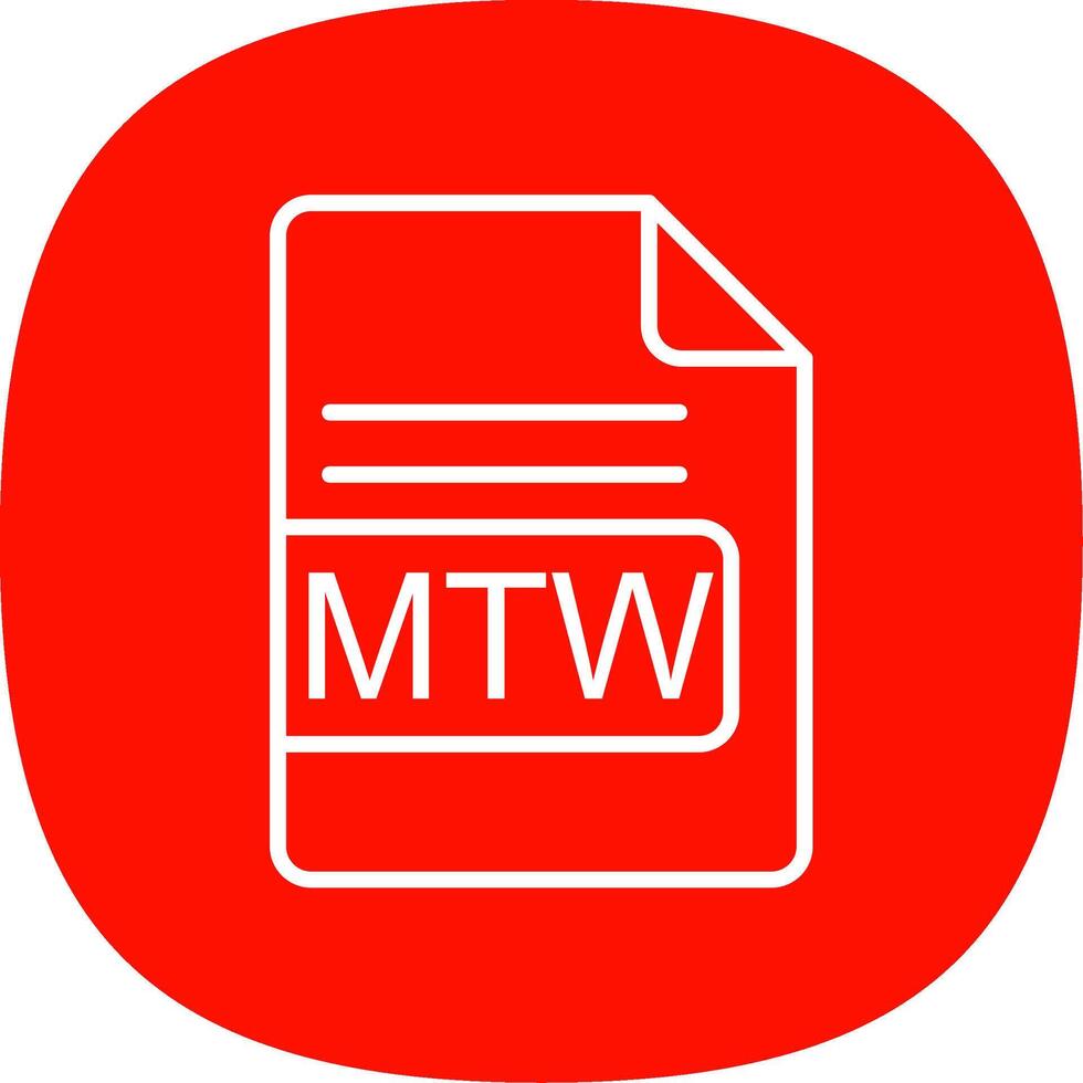 mtw fichier format ligne courbe icône conception vecteur