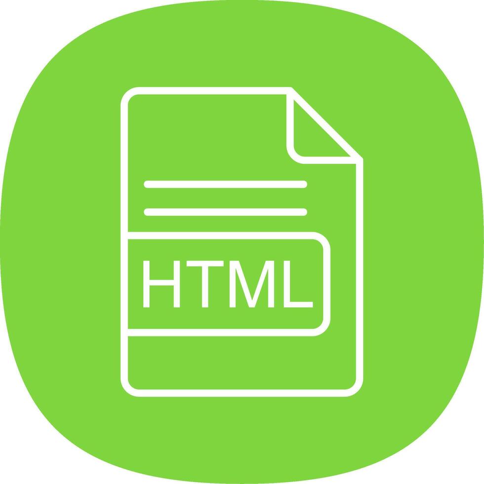 html fichier format ligne courbe icône conception vecteur