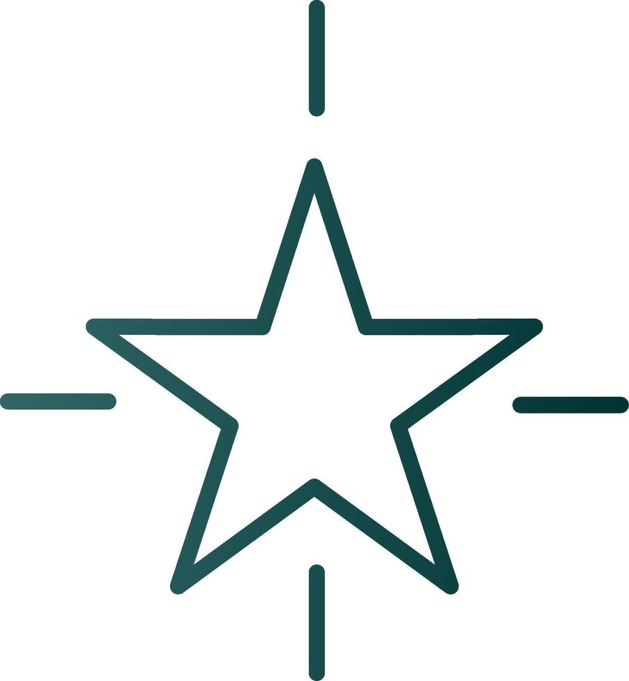 icône de dégradé de ligne étoile vecteur