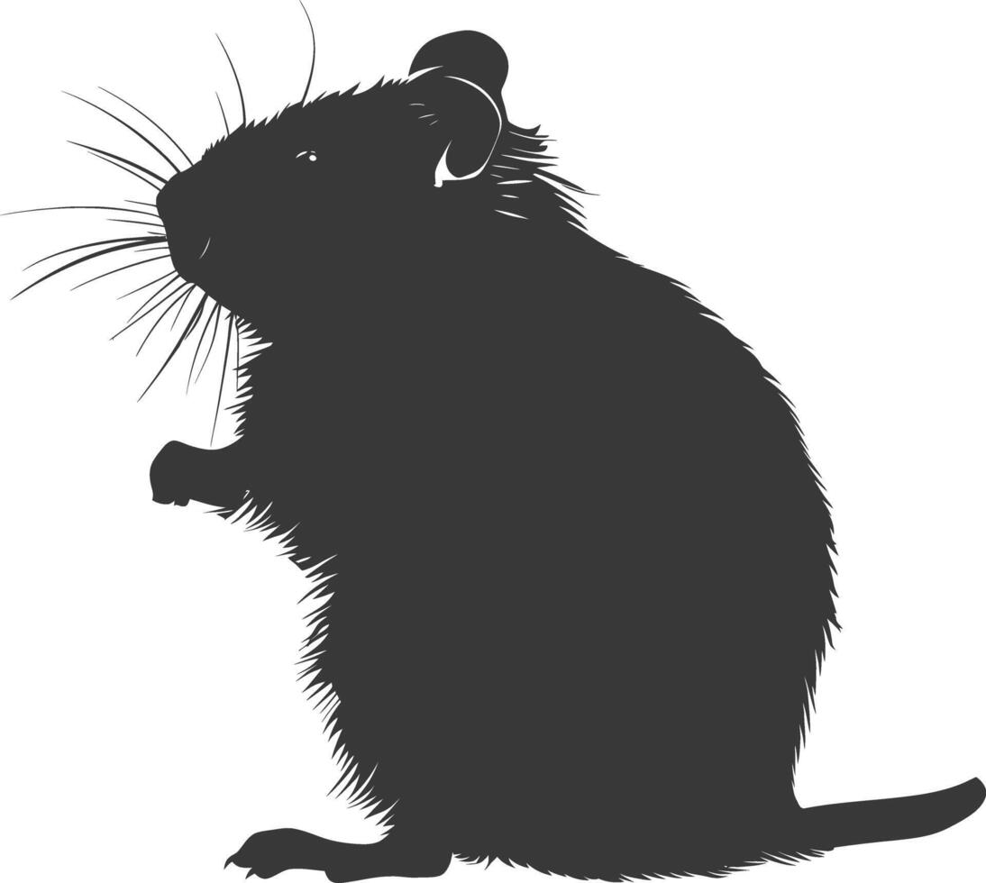 silhouette hamster animal noir Couleur seulement plein corps vecteur