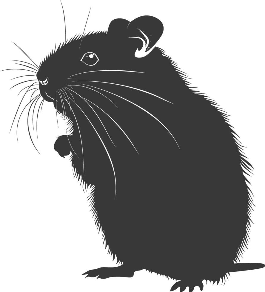 silhouette hamster animal noir Couleur seulement plein corps vecteur