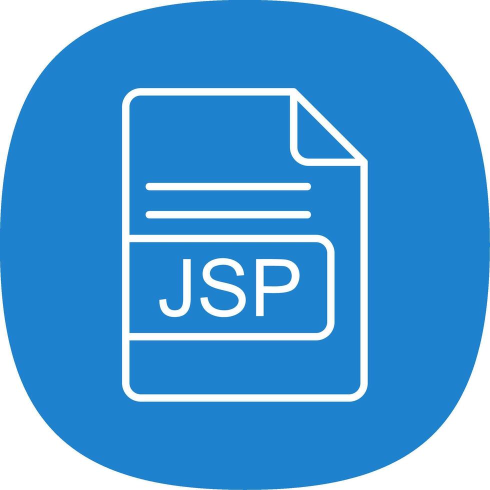 jsp fichier format ligne courbe icône conception vecteur