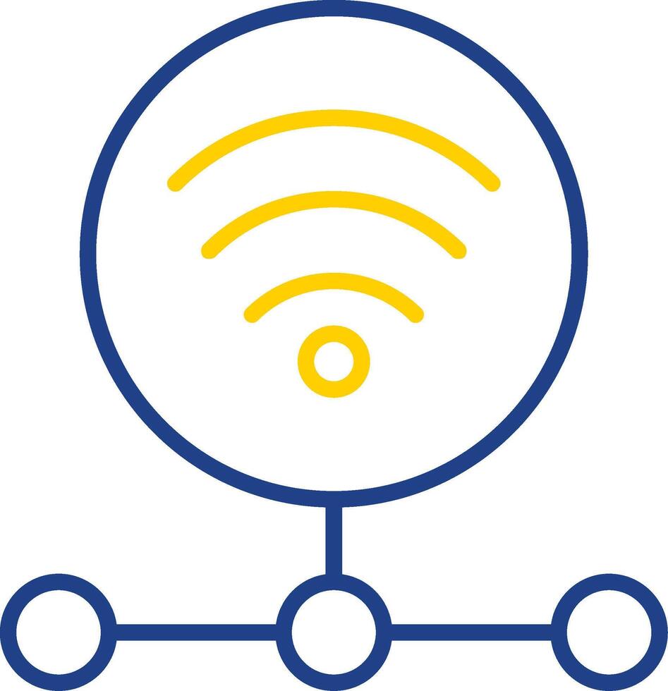 l'Internet lien ligne deux Couleur icône conception vecteur