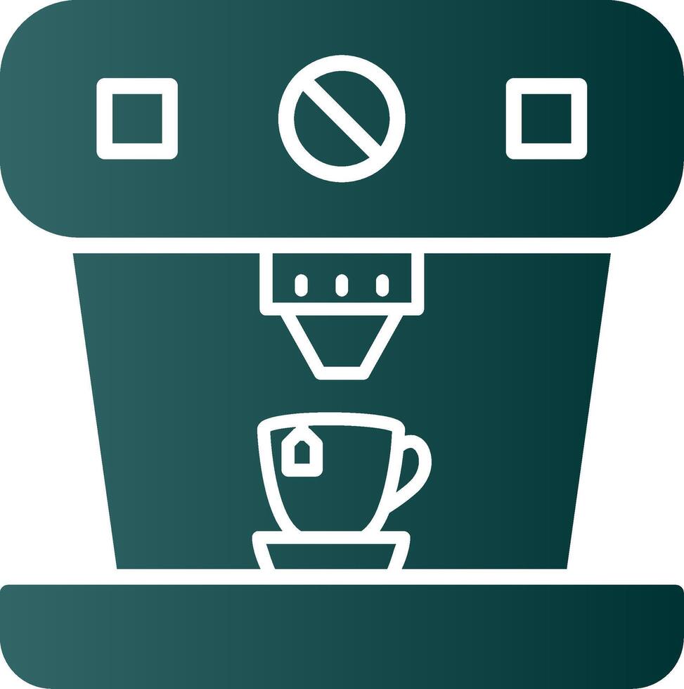 icône de gradient de glyphe de machine à café vecteur
