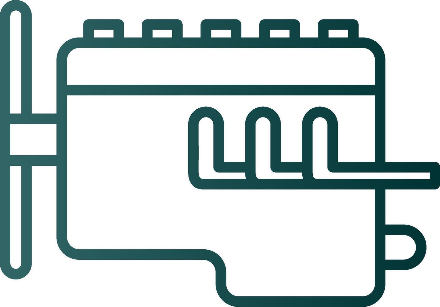 icône de gradient de ligne de moteur vecteur