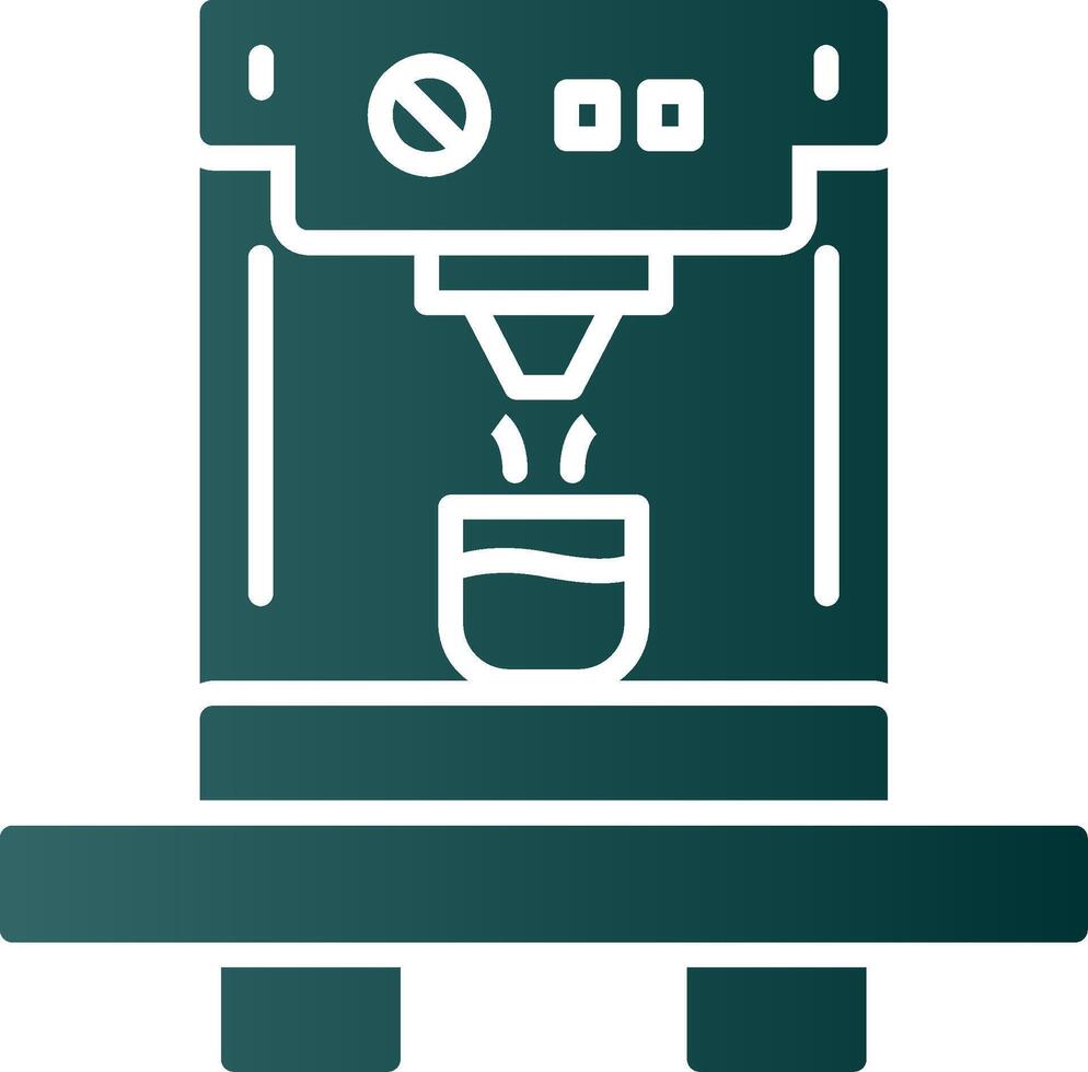 icône de gradient de glyphe de machine à café vecteur