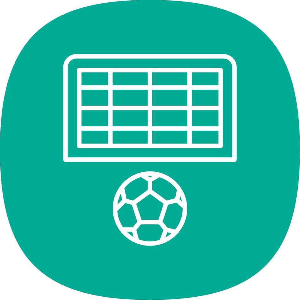 Football objectif ligne courbe icône conception vecteur