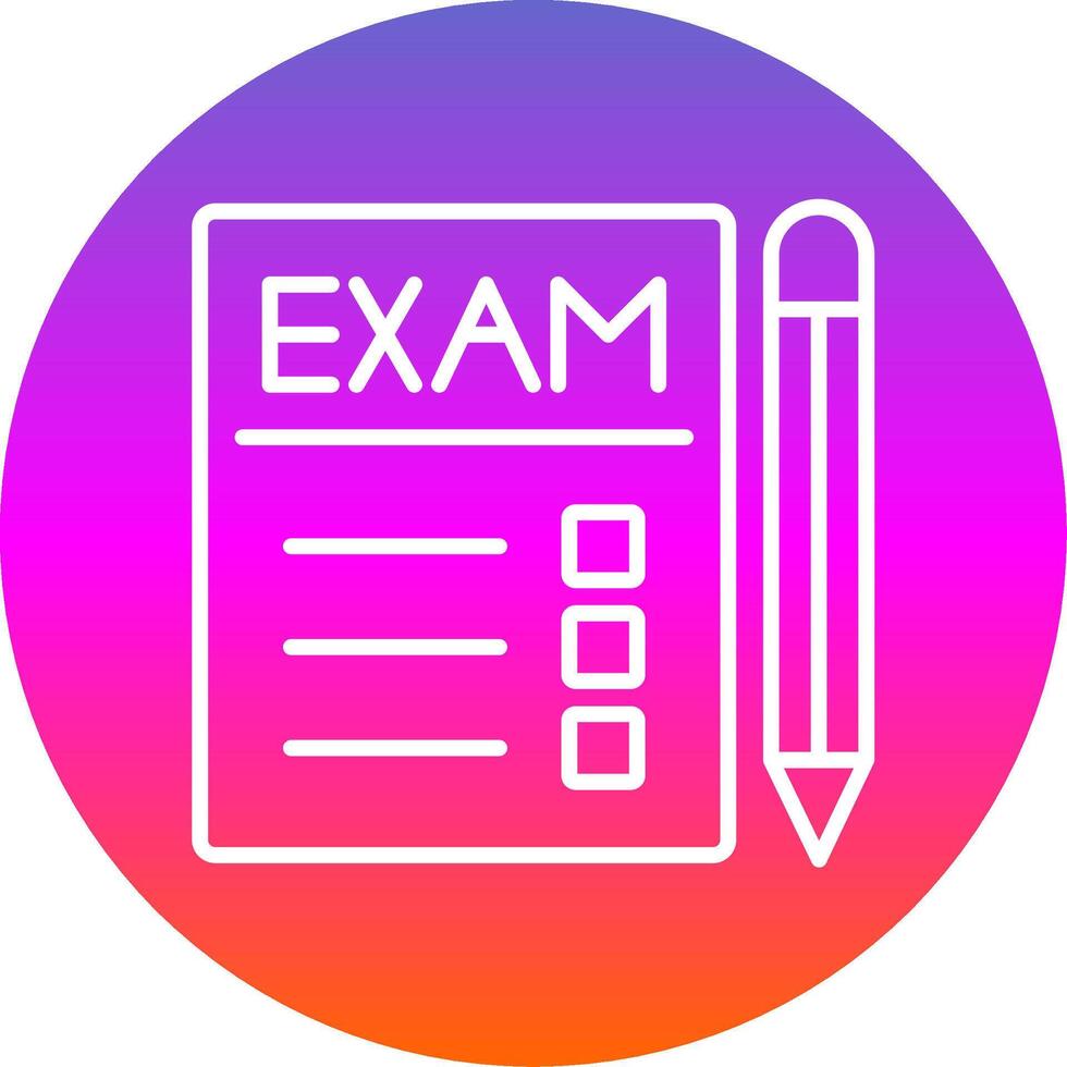 examens ligne pente cercle icône vecteur