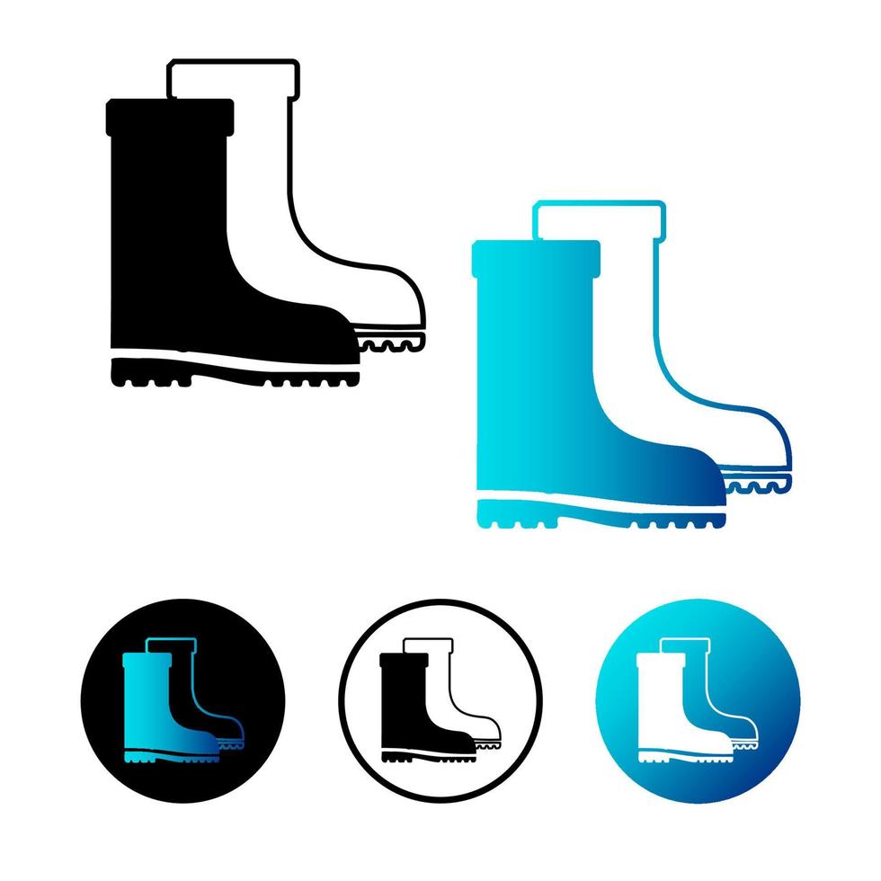 illustration de l'icône des bottes en caoutchouc abstraites vecteur