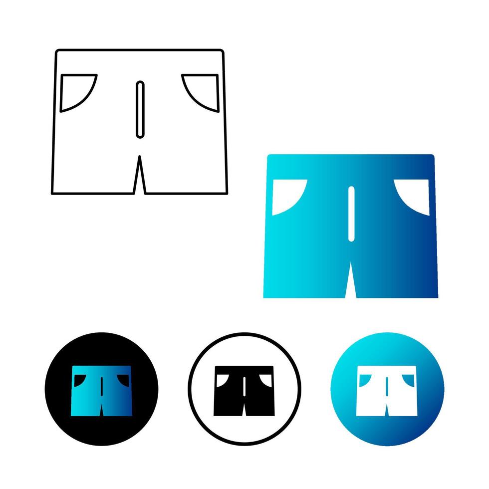 illustration d'icône de short abstrait vecteur