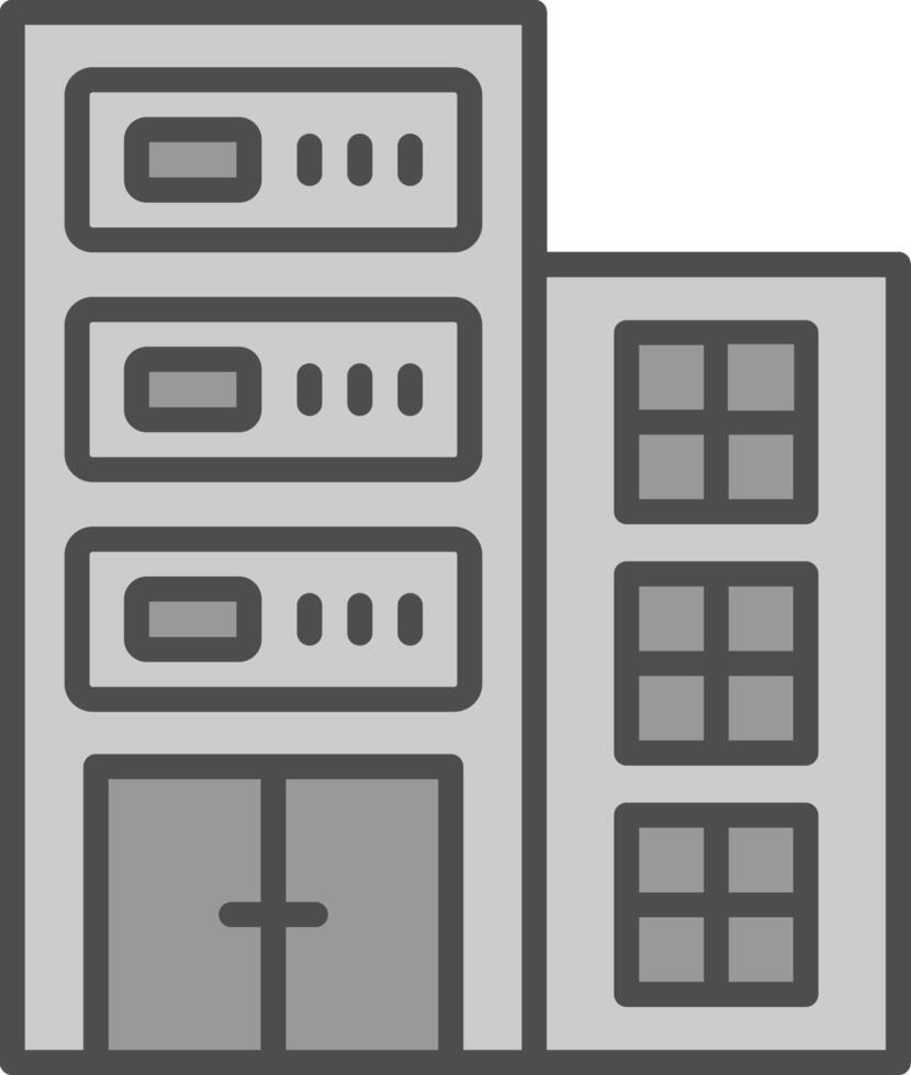 Les données centre ligne rempli niveaux de gris icône conception vecteur